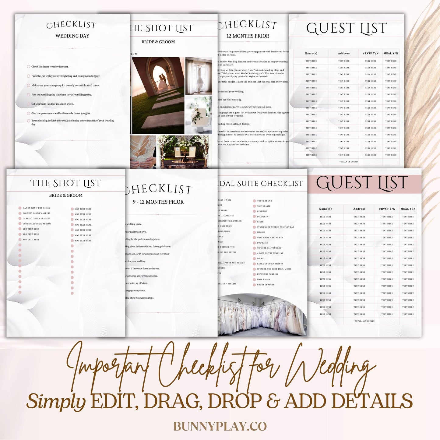 The Ultimate Wedding Planner: 310 Pages with Editable Canva Resell Rights | Commercial & Personal Use | PLR with 100% Profits