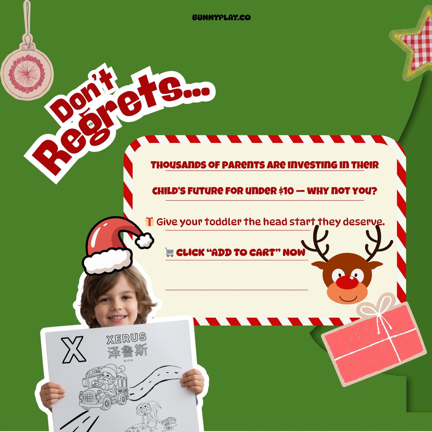 Christmas Coloring Book for Toddlers (Ages 2-5) - Digital Download PLR Rights