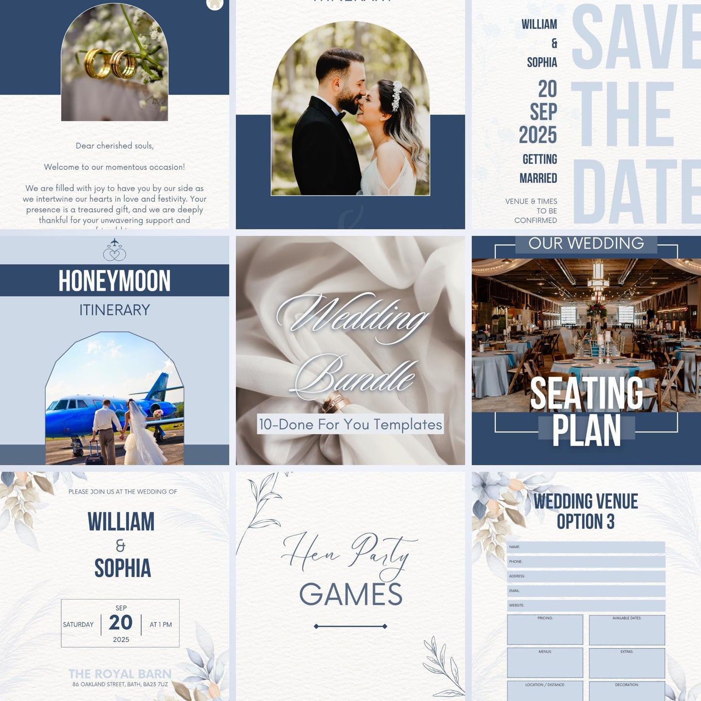 The Ultimate Wedding Bundle Kit: Canva Templates All-in-one Wedding Bundle with PLR | 300+ Pages Resell Rights | Planner Itinerary
