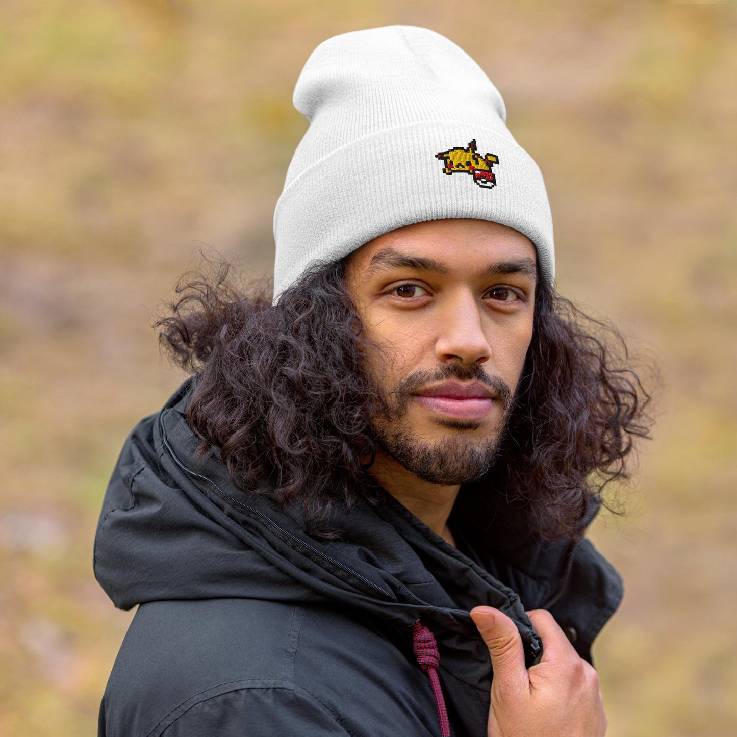 Embroidered Cuffed Beanie: Snug Turbo Acrylic Winter Hat