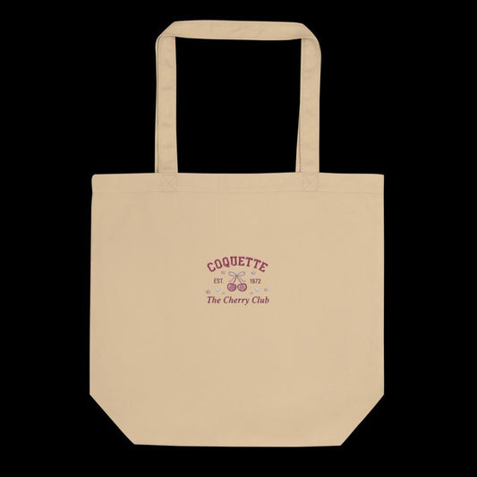 Coquette Cherry Club Organic Cotton Tote Bag