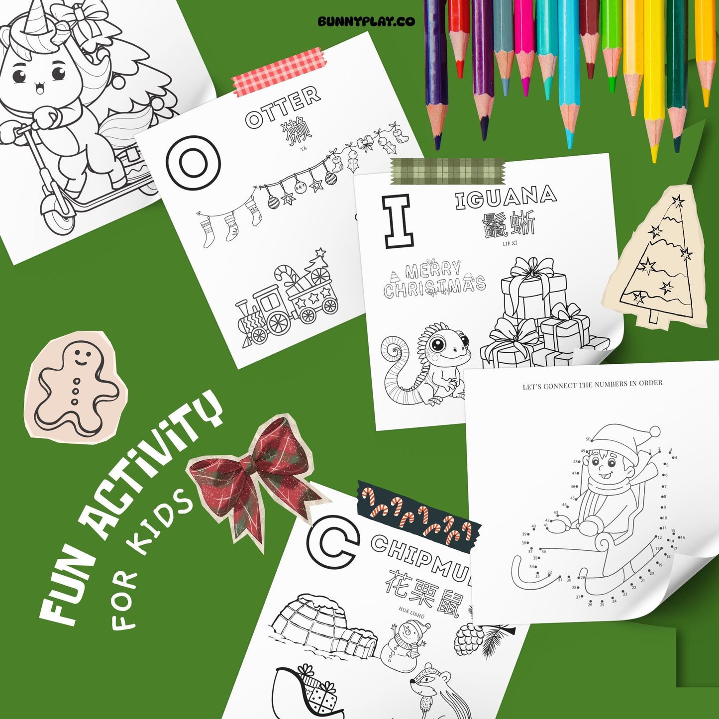 Christmas Coloring Book for Toddlers (Ages 2-5) - Digital Download PLR Rights