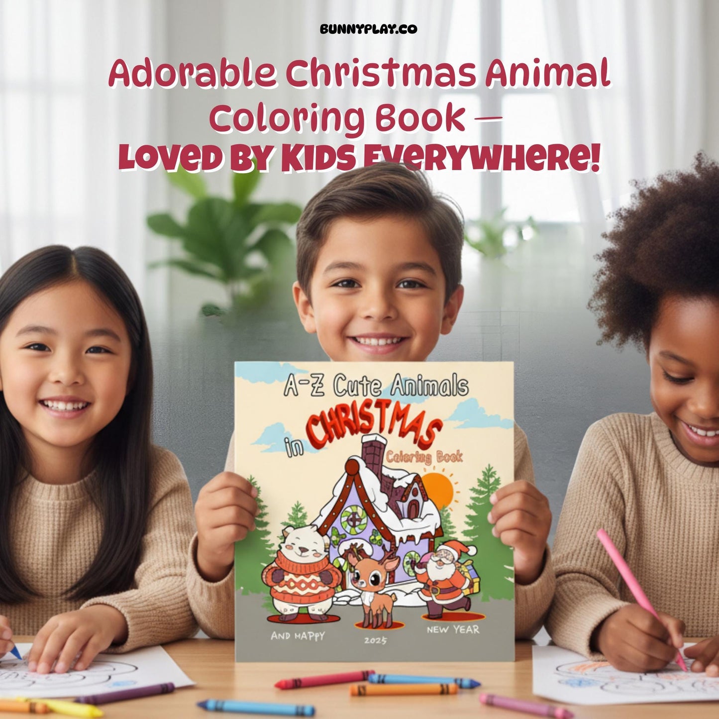 Christmas Coloring Book for Toddlers (Ages 2-5) - Digital Download PLR Rights